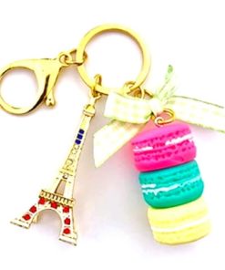 Porte clés métal Macaron